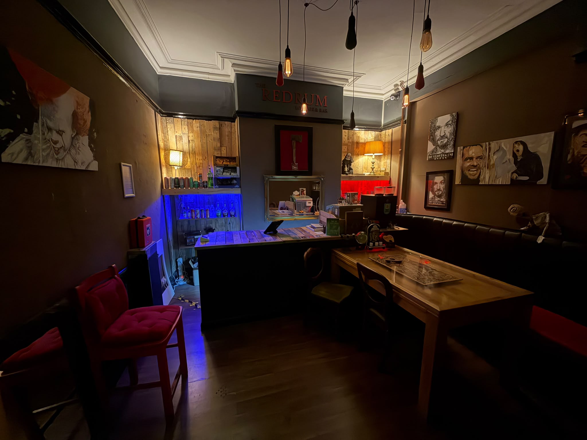 Redrum Bar at Paralysis Horror Escape Rooms